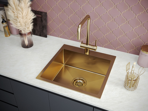 Смеситель для кухни Paulmark WETTER We213030-BG на раковину брашированное золото - фото 3